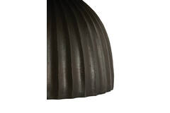 Side table Ø69x35 cm OBIDOS orange-grey marble+d brown