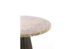 Side table Ø40x53,5 cm OBIDOS orange-grey marble+d brown