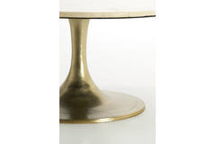 Side table Ø74x36 cm TOMAR sand-pink marble+light gold
