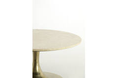 Side table Ø74x36 cm TOMAR sand-pink marble+light gold