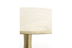 Side table Ø74x36 cm TOMAR sand-pink marble+light gold