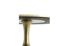 Side table Ø74x36 cm TOMAR sand-pink marble+light gold