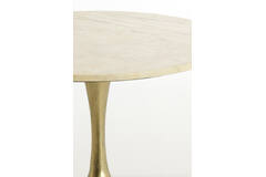 Side table Ø48x53 cm TOMAR sand-pink marble+light gold