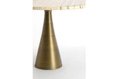 Coffee table Ø60x40 cm BAHIA sand travertine+antique bronze