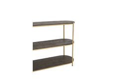 Console 160x38x85 cm QIO wood oil brown+matt beige