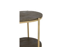 Console 160x38x85 cm QIO wood oil brown+matt beige