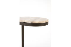Side table 30x23x60 cm LURO marble sand+matt brown-bronze