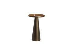 Side table Ø30,5x50 cm JAY shiny terra+matt brown-bronze