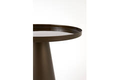 Side table Ø46x46 cm JAY shiny brwn-bronze+matt brown-bronze
