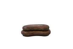 Coffee table 99x60x32 cm PAYU mango wood matt dark brown