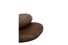 Coffee table 99x60x32 cm PAYU mango wood matt dark brown