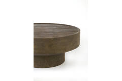 Coffee table Ø80x35 cm WELU mango wood chocolate brown