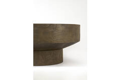 Coffee table Ø80x35 cm WELU mango wood chocolate brown