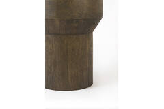 Coffee table Ø40x50 cm WELU mango wood chocolate brown