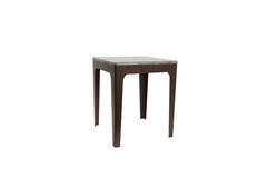 Side table 40,5x40,5x47,5 cm LEV marble dark brown+ant bronz