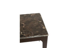 Side table 40,5x40,5x47,5 cm LEV marble dark brown+ant bronz