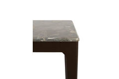 Side table 40,5x40,5x47,5 cm LEV marble dark brown+ant bronz