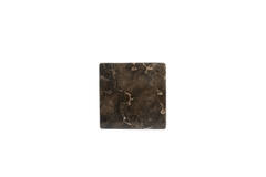 Side table 40,5x40,5x47,5 cm LEV marble dark brown+ant bronz