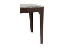 Side table 40,5x40,5x47,5 cm LEV marble dark brown+ant bronz