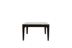 Side table 61x61x38 cm LEV marble dark brown+antique bronze