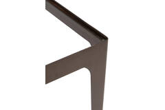 Side table 61x61x38 cm LEV marble dark brown+antique bronze