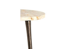 Pillar S/2 Ø30x84+Ø35x101,5 cm ZYN marble taupe+brown bronze