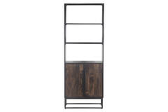 Cabinet 75x40x200 cm QUYN mango wood chocolate brown+black