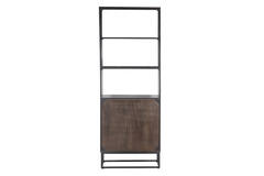 Cabinet 75x40x200 cm QUYN mango wood chocolate brown+black