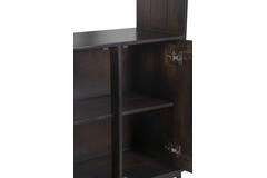 Cabinet 75x40x200 cm QUYN mango wood chocolate brown+black