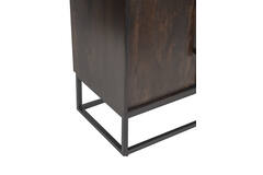 Cabinet 75x40x200 cm QUYN mango wood chocolate brown+black