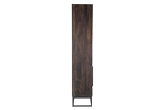 Cabinet 75x40x200 cm QUYN mango wood chocolate brown+black