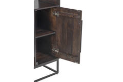 Cabinet 75x40x200 cm QUYN mango wood chocolate brown+black