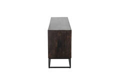 Cabinet 200x45x75 cm QUYN mango wood chocolate brown+black