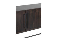 Cabinet 200x45x75 cm QUYN mango wood chocolate brown+black