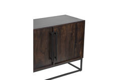 Cabinet 200x45x75 cm QUYN mango wood chocolate brown+black