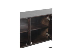 Cabinet 200x45x75 cm QUYN mango wood chocolate brown+black