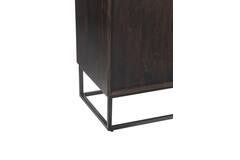 Cabinet 200x45x75 cm QUYN mango wood chocolate brown+black