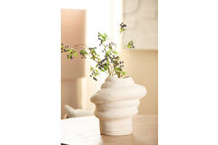 Vaas deco 33,5x32x34 cm LUZZ mat crème