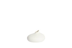Vaas deco 18x15,5x11,5 cm ASSAGO keramiek crème