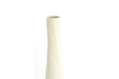Vaas deco Ø11x45 cm SETIMMO keramiek mat crème