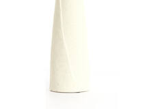 Vaas deco Ø11x45 cm SETIMMO keramiek mat crème