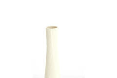 Vaas deco Ø12x55,5 cm SETIMMO keramiek mat crème