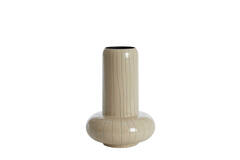 Vase deco Ø23x33 cm ASANO cream-dark brown