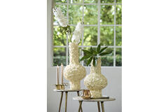 Vase deco Ø27,5x46,5 cm GYULA cream