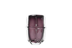 Vase 20,5x13x29 cm ASHORO glass dark purple