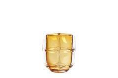 Vase 19x14x22 cm ASHORO glass amber