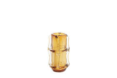 Vase 19x14x22 cm ASHORO glass amber
