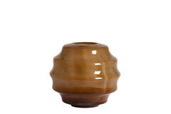 Vase Ø32,5x29 cm NAYORO glass shiny amber