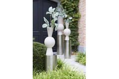 Vase deco Ø25x60 cm CHEDI matt light grey