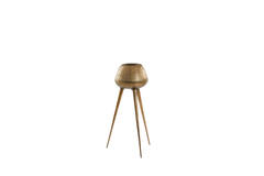 Pot on base deco Ø44x124 cm MARIELLE gold